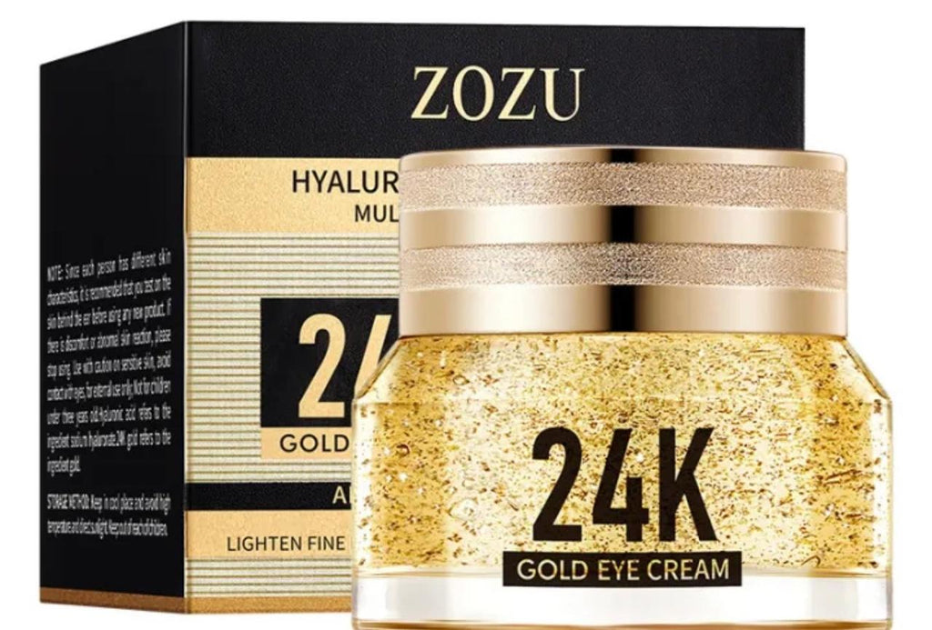 ZOZU 24K Gold Hyaluronic Acid Eye Cream – Anti-Aging, Dark Circle & Puffiness Reduction