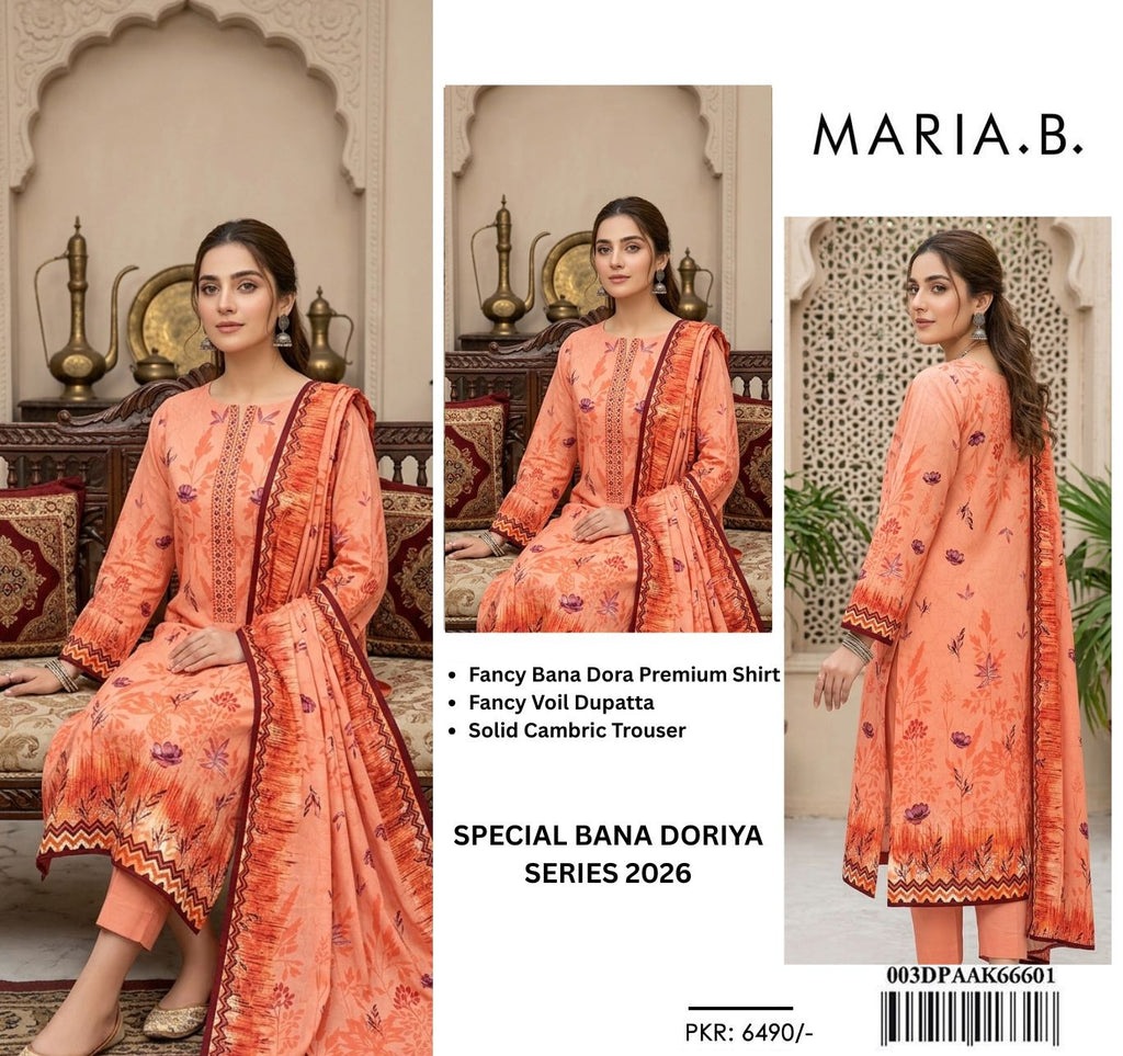 MARIA B BANA DORA LAWN 3PC SUIT