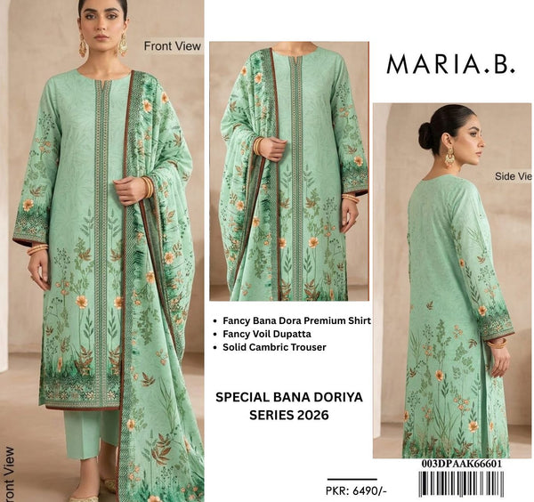 MARIA B BANA DORA LAWN 3PC SUIT