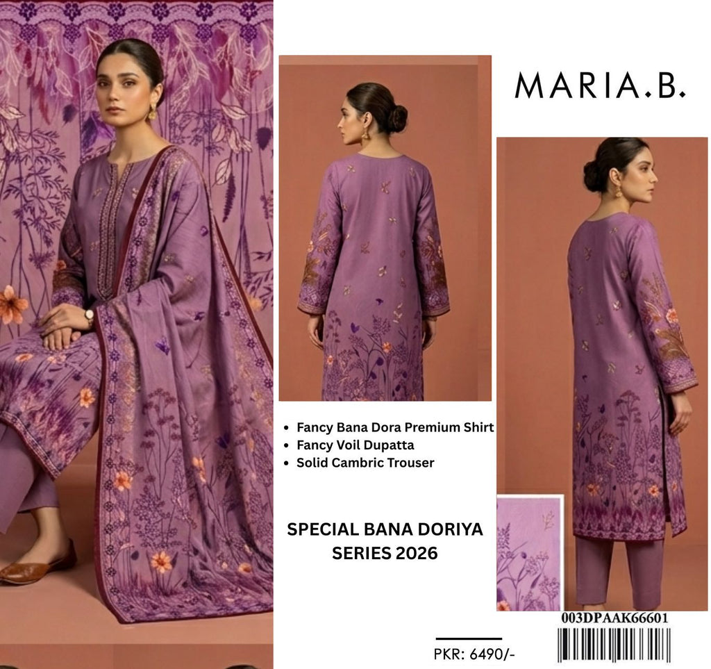 MARIA B BANA DORA LAWN 3PC SUIT