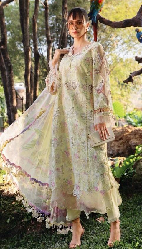 Maria B. MPrints Embroidered Lawn Unstitched 3Pc Suit (MPT-2901-B)