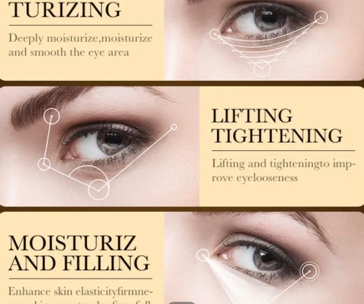 ZOZU 24K Gold Hyaluronic Acid Eye Cream – Anti-Aging, Dark Circle & Puffiness Reduction