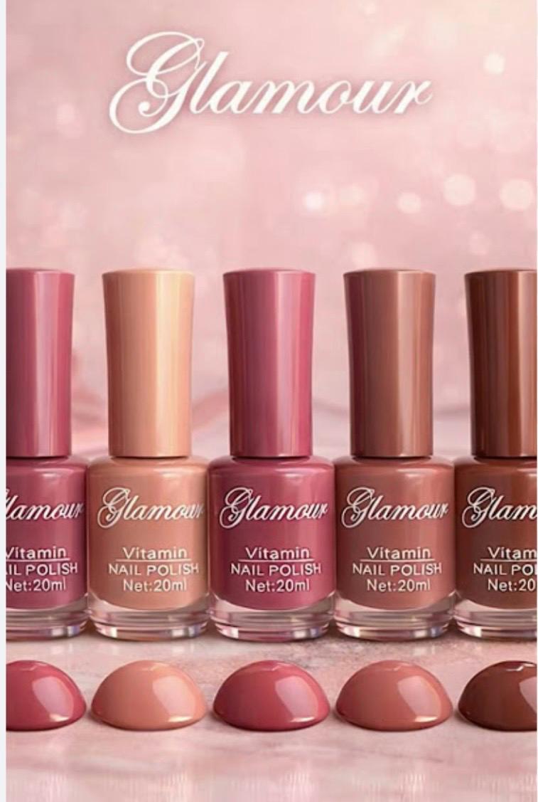 Glamour Vitamin Nail Polish – Permanent Matte Finish, Chip-Resistant & Quick-Drying | 20ml