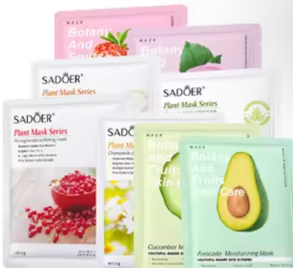 Bioaqua Fruit & Plant Extract Moisturizing Sheet Masks – 8 Varieties for All Skin Types