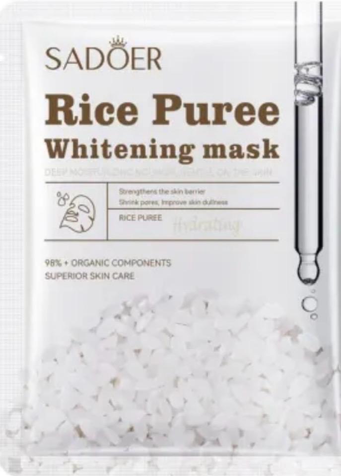 Sadoer Rice Puree Whitening Sheet Mask – Brightening, Pore Refining & Deep Moisturization