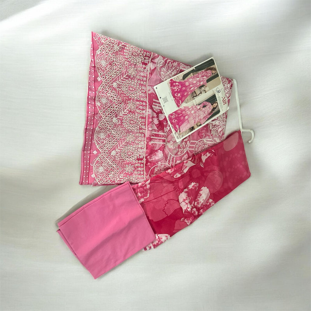 3 PC lawn suit slik dupatta