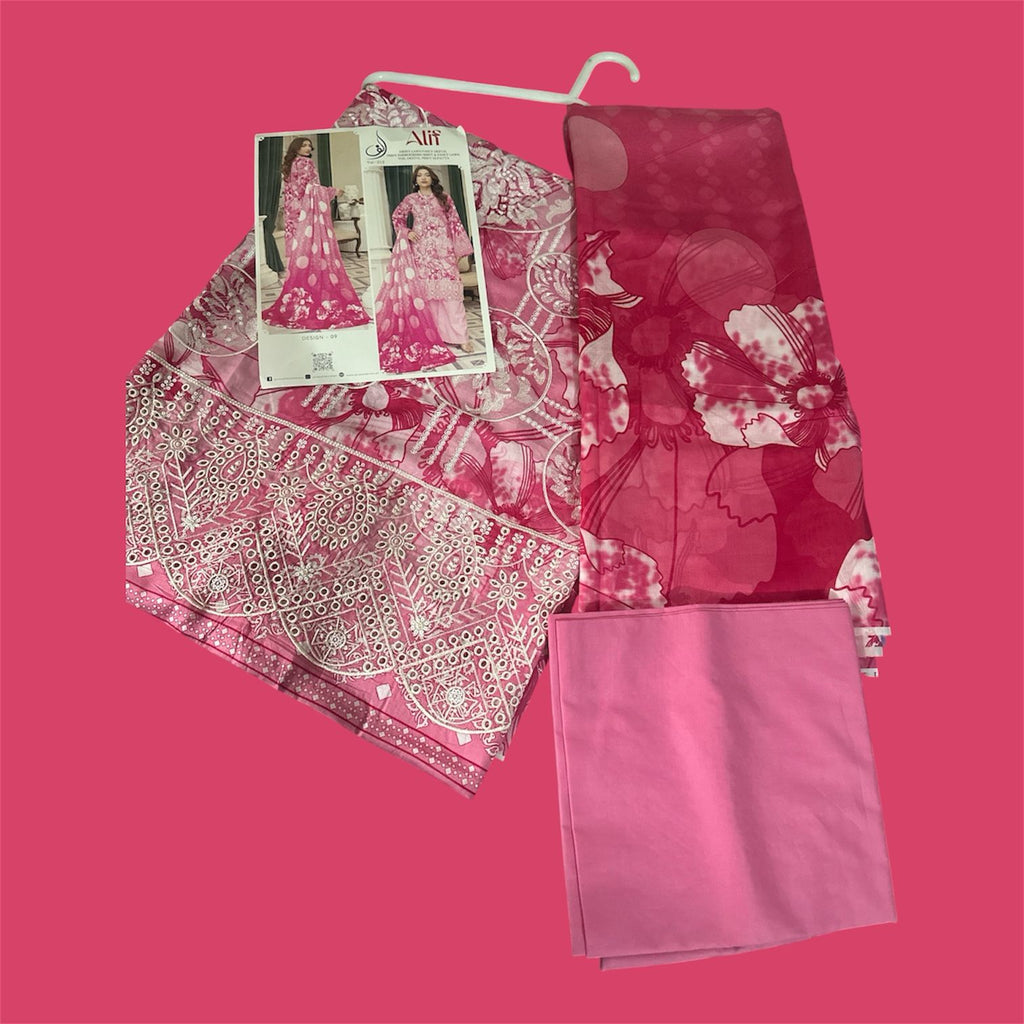 3 PC lawn suit slik dupatta