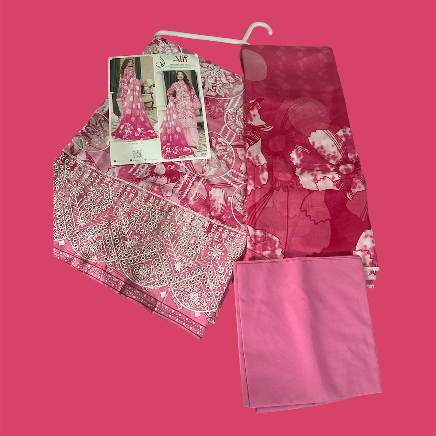 3 PC lawn suit slik dupatta